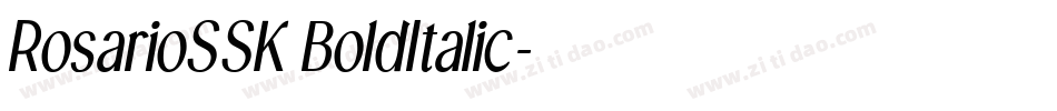 RosarioSSK BoldItalic字体转换